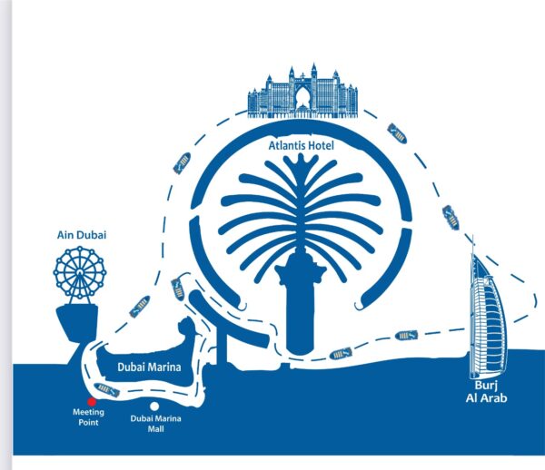 90 Minutes Speedboat Tour: Dubai Marina, Atlantis and Burj Al Arab